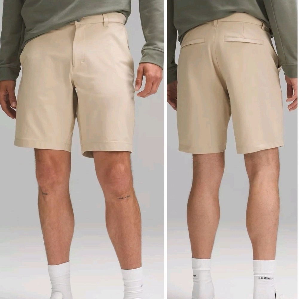 Lululemon Men's Commission‎ Classic-Fit Short 9" *Warpstreme Beige Size 32
